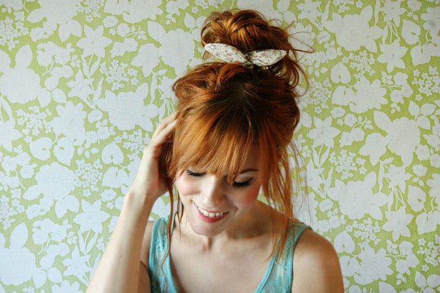  Retro Bun With Scarf: