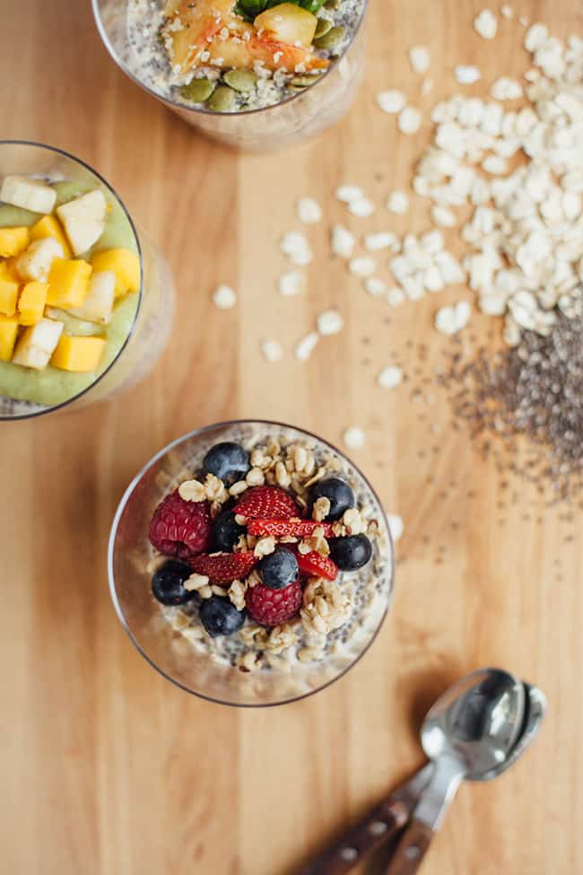 Overnight Chia and Oats 3 Ways for Summer | Hello Glow