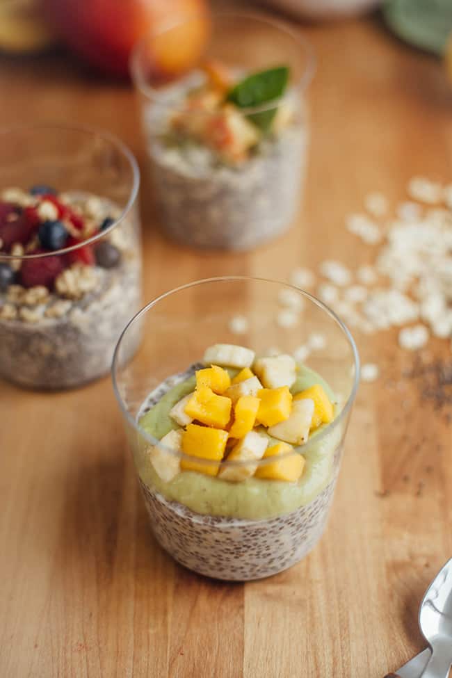Overnight Oats with Chia Seeds 3 Ways for Summer Hello Glow