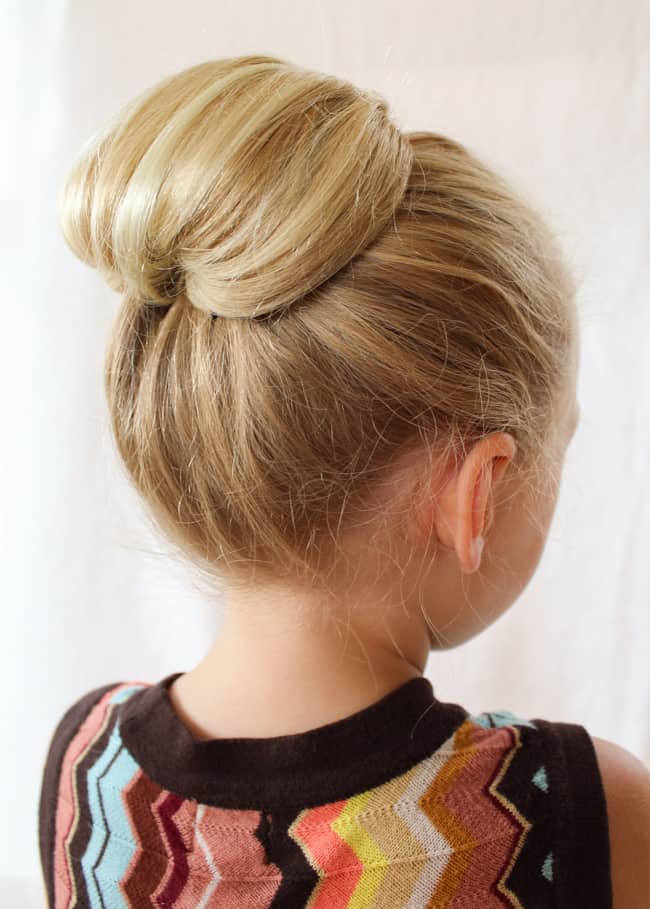 Half Up Triple Braid Mini Bun