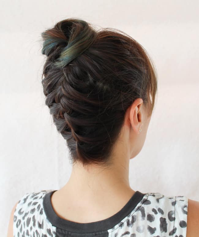 Easy Braided Top Knot Tutorial Helloglow Co
