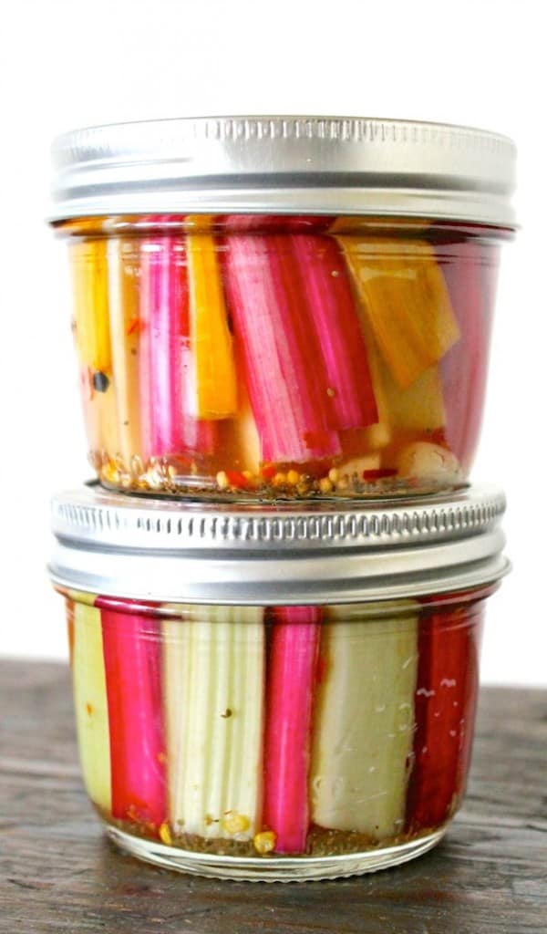 Pickled Swiss chard stems by Heartbeet Kitchen