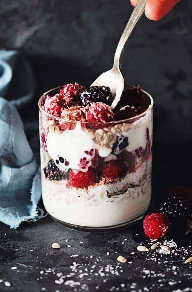 Coconut Yogurt Parfait with Berries by Hello Glow