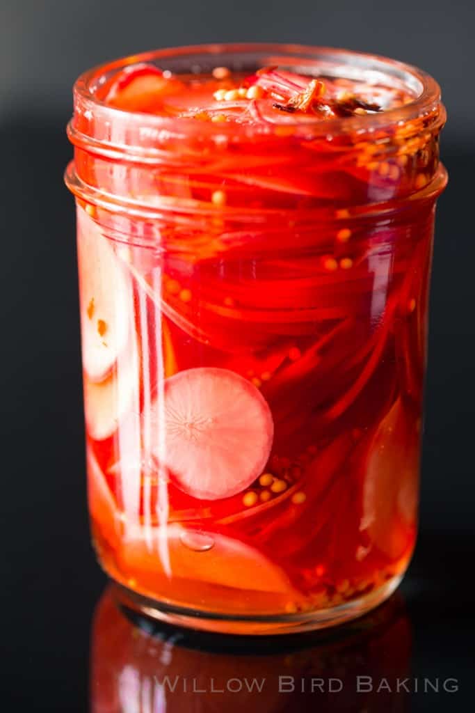 Quick pickled radishes by Willow Bird Baking