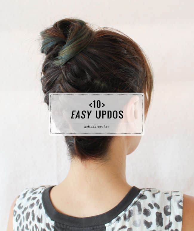 10 Easy Updos You Can Actually Do With 2 Hands  Hello Glow