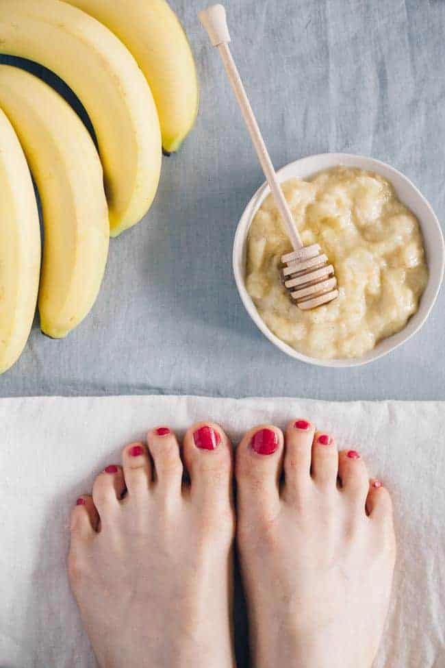 Summer Sandal Banana DIY Foot Mask Recipe