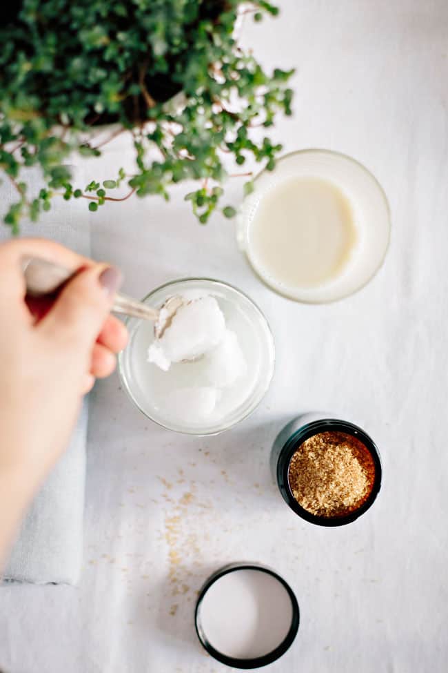 Coconut milk body scrub