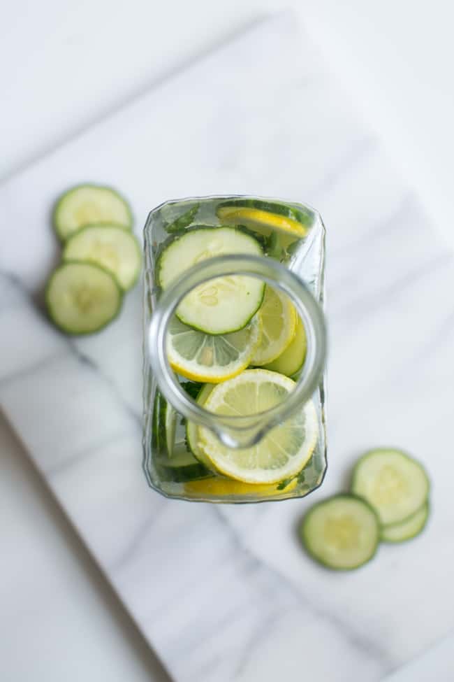 Cucumber Spa Water + DIY Calming Face Mask | HelloGlow.co