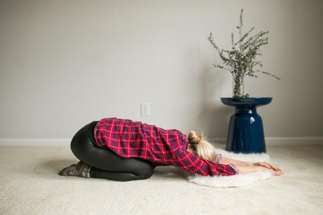 Child's Pose | 7 Back + Hip Stretches Perfect Before Bed