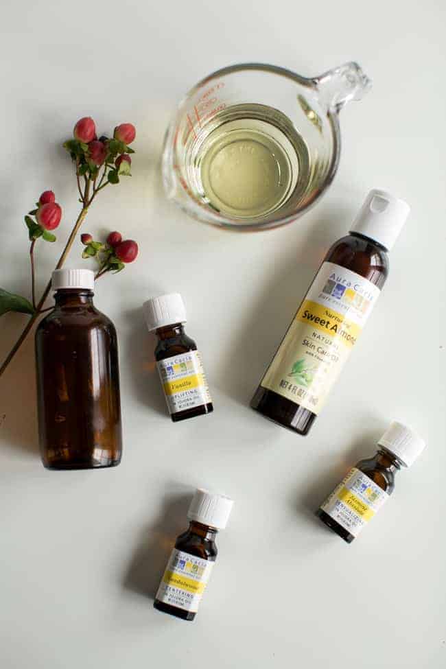 Homemade Massage Oil Ingredients