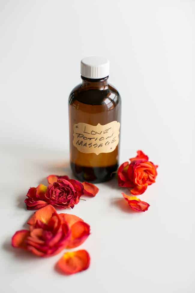How to make massage oil with rose essential oil