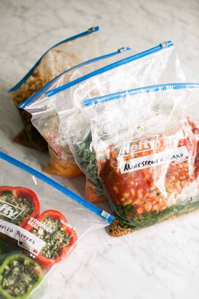 Minestrone Farro | 20 Make-Ahead Slow Cooker Freezer Meals - Hello Glow