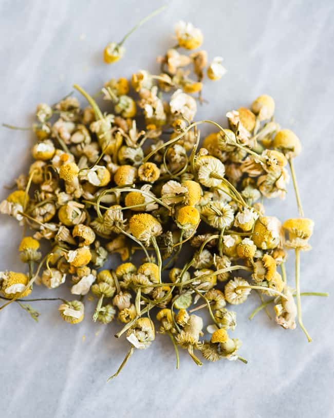 Chamomile Tea Hair Rinse for Blonde Highlights