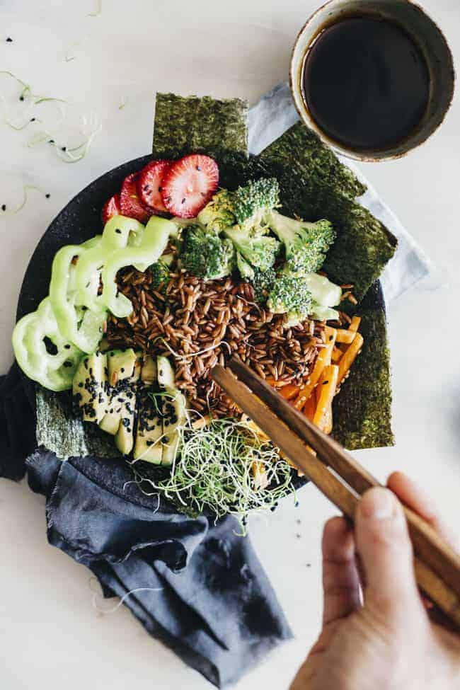 Deconstructed Sushi Bowl from Hello Glow