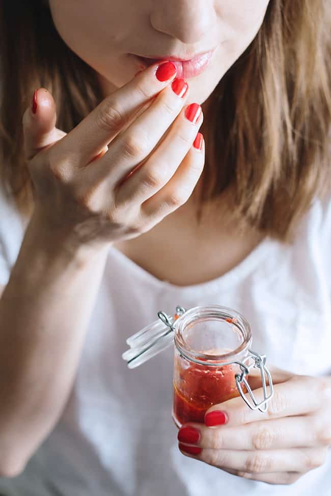 Exfoliating Strawberry Lip Scrub