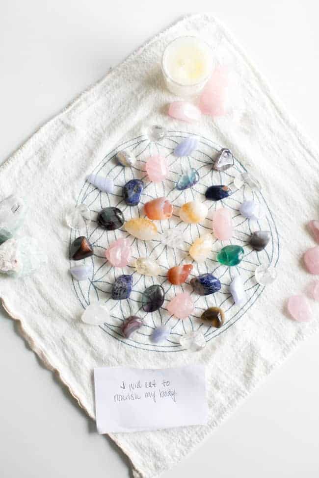 How to make a crystal grid for Health + Wellness 