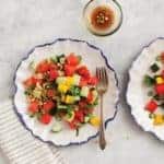 Cucumber Basil and Watermelon Salad