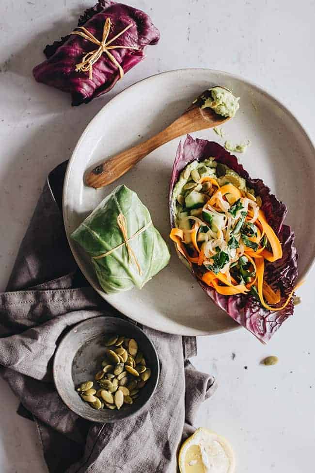 Detox Taco Wraps with Pumpkin Seed Pate from Hello Glow