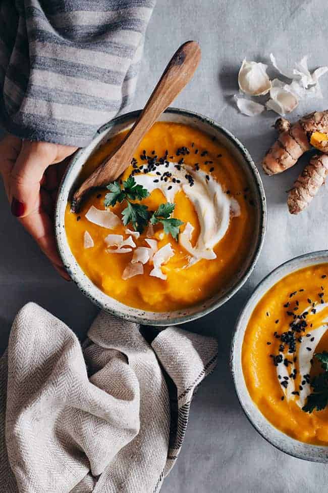 Carrot, Ginger And Turmeric Soup Recipe, Soup Recipes