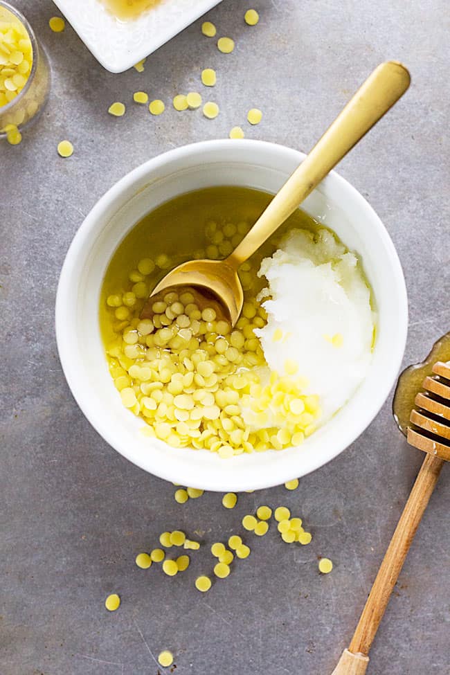 Ingredients for honey hand balm