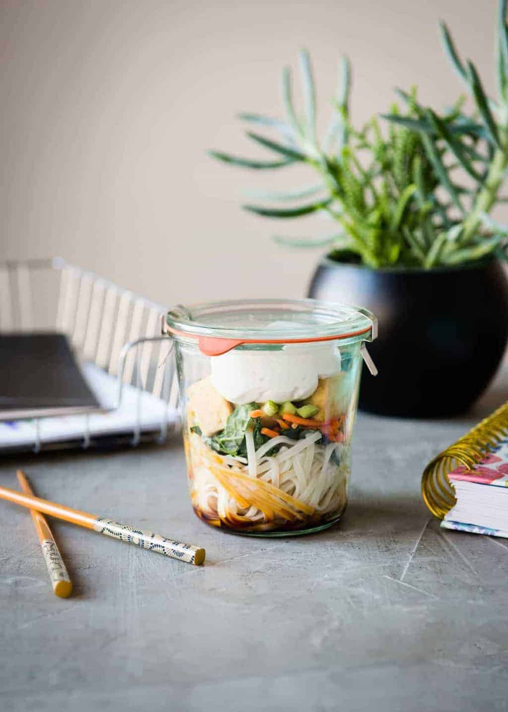 Noodle Soup in a Jar for Lunch