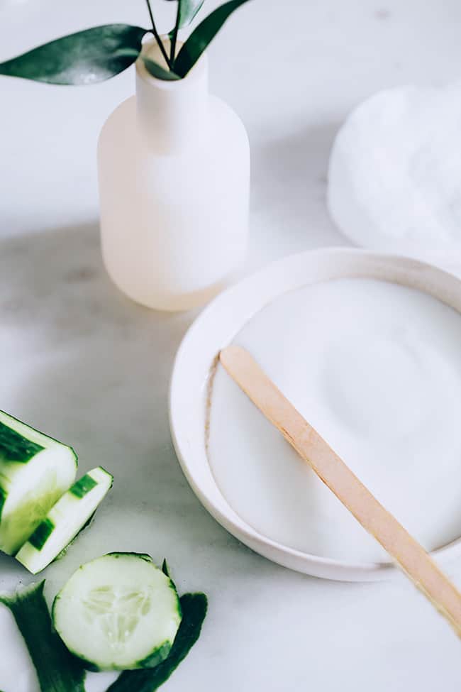 12 Scar Remedies - Cucumber and yogurt mask