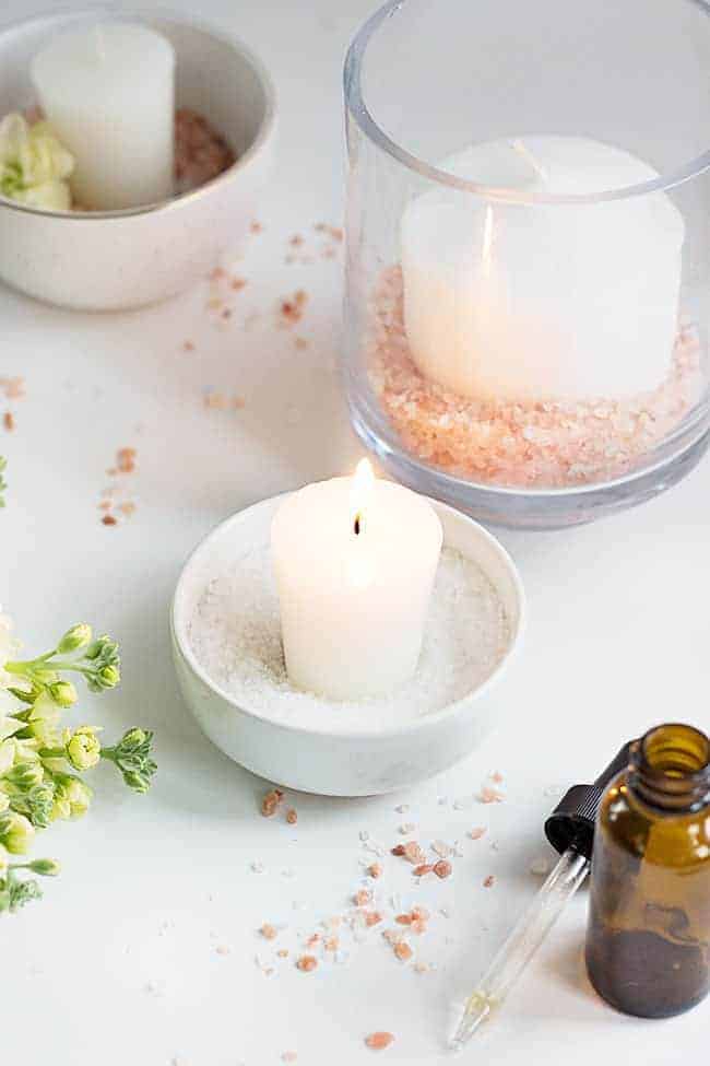 Salt candle online holder