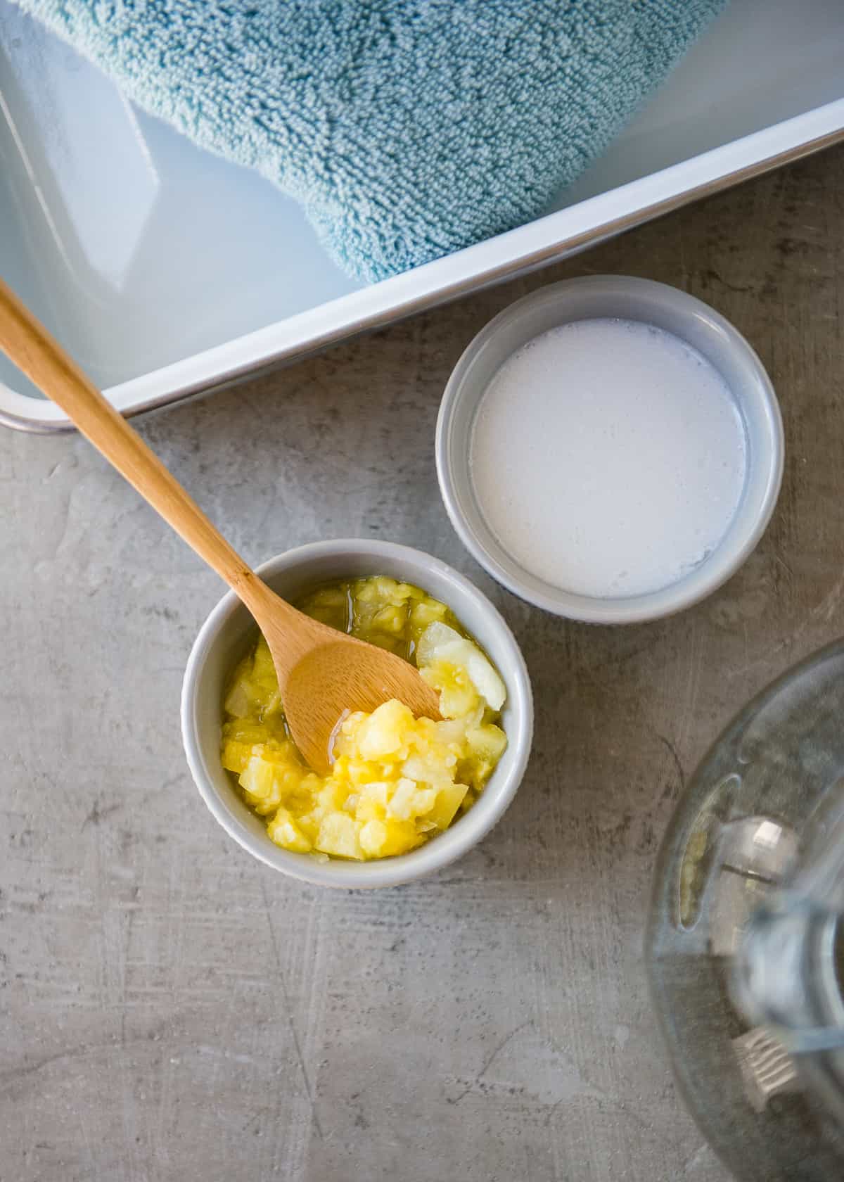 Soften dry skin with a Pineapple Coconut Milk Foot Soak