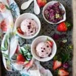 Vegan Strawberry Rosewater Ice Cream