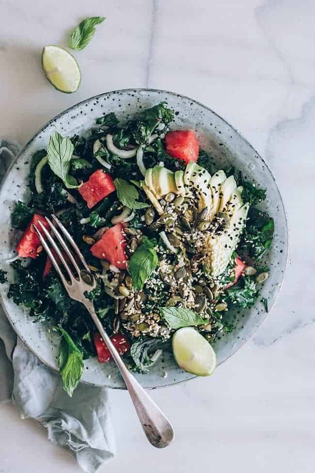 Hormone Balancing Kale Watermelon Salad