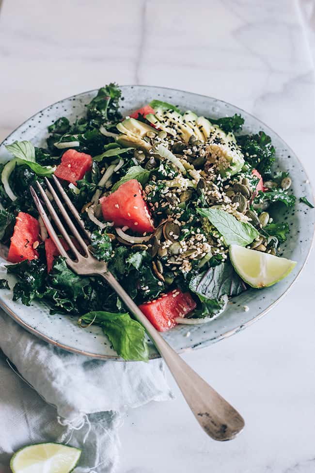 Ease PMS With This Kale Watermelon Salad