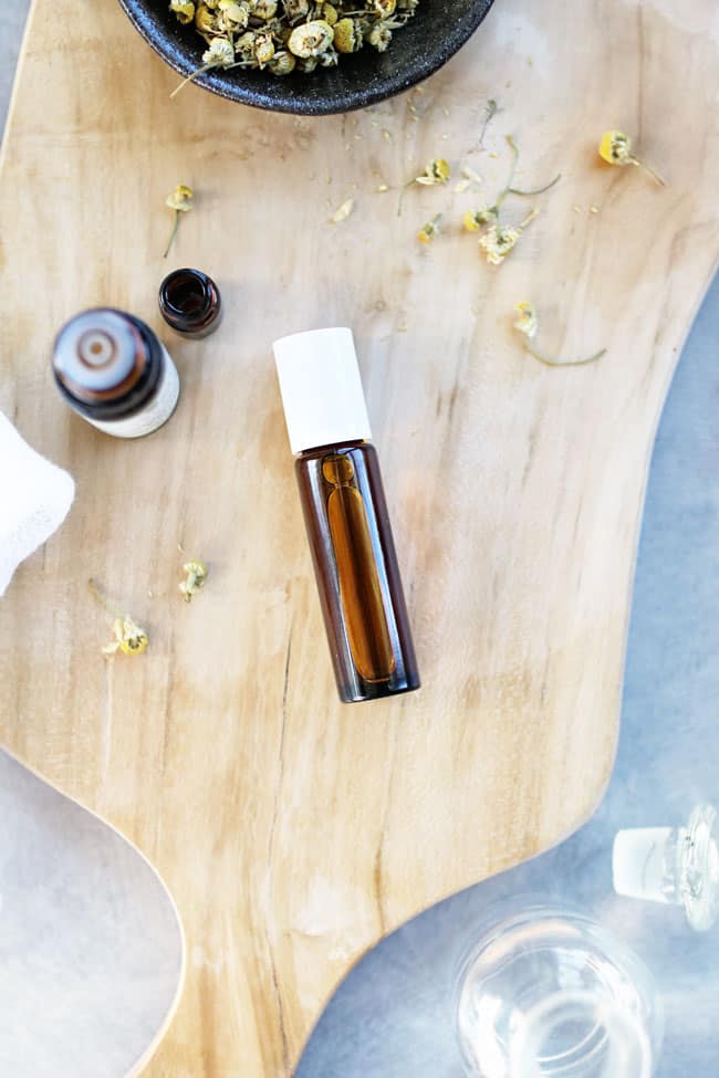 Essential oil headache blend for roll on application