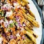 BBQ Chicken Smothered Sweet Potato Fries from Do You Even Paleo?