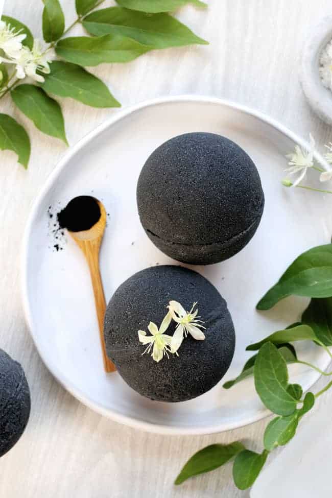 Skin-Soothing Black Bath Bombs