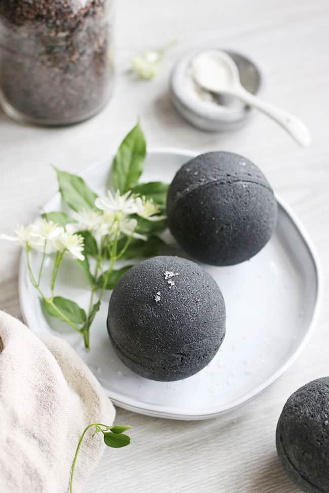 Skin-Soothing Black Bath Bombs With 