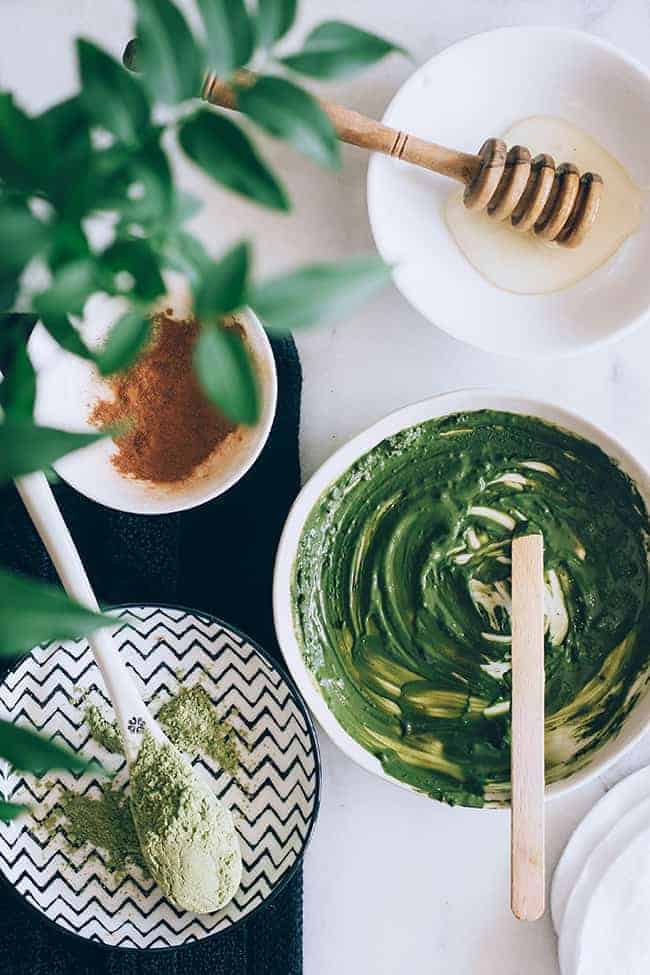 matcha ice cream face mask