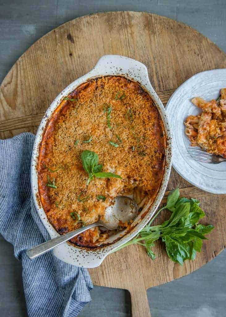 Chicken Parmesan Pasta Bake