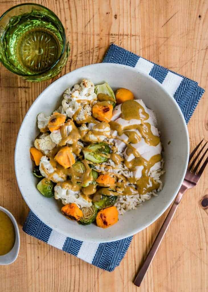 Peanut Curry Brown Rice Bowls