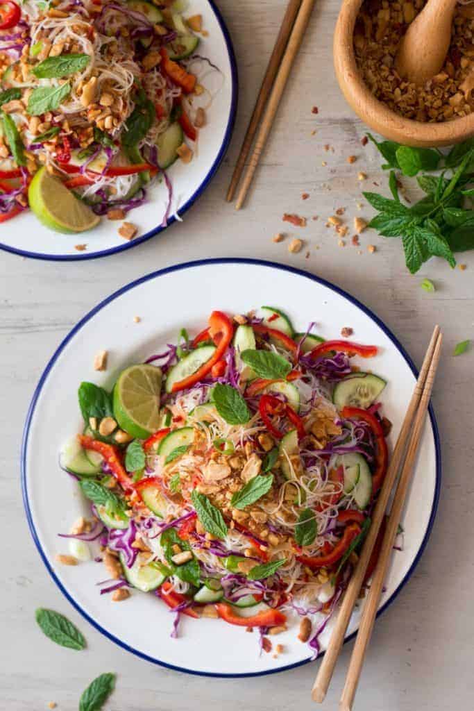Asian Vermicelli Salad from Lazy Cat Kitchen