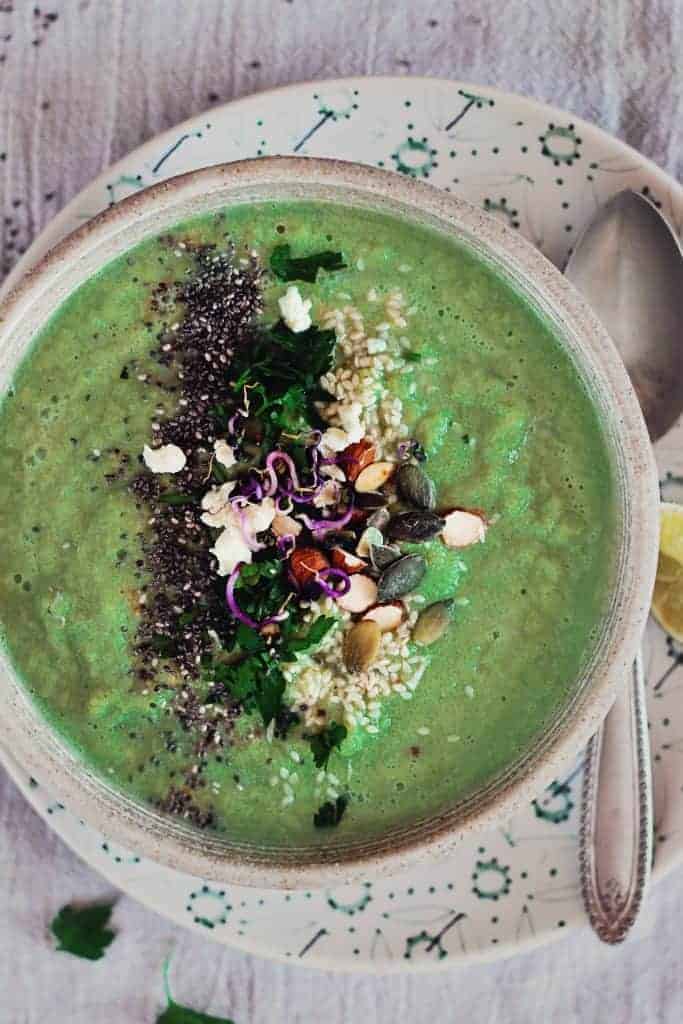 Cold-Fighting Creamy Broccoli and Kale Soup