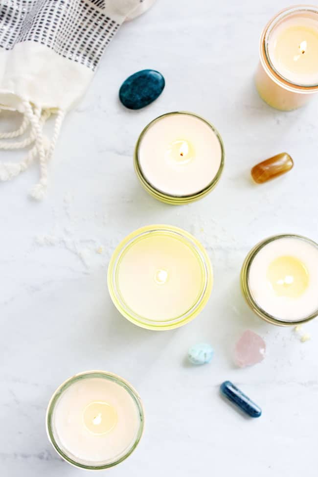 Energize Your Space With These DIY Hidden Crystal Candles