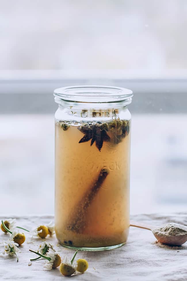 Cold Healing Elixir with Chamomile Infused Apple Cider Vinegar