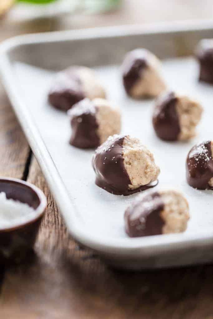 Chocolate-Dipped Chai Spiced Raw Macaroons from Hello Glow