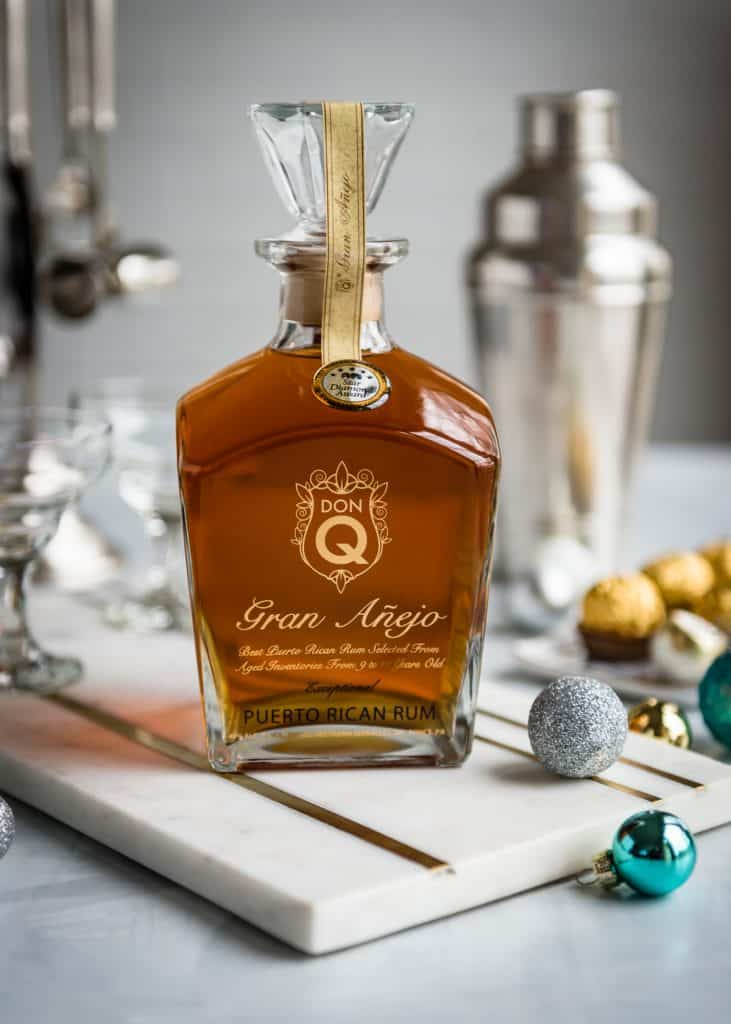 Holiday Rum Cocktail made with Don Q Gran Anejo Rum and hints of chocolate, hazelnut, and nutmeg | HelloGlow.co