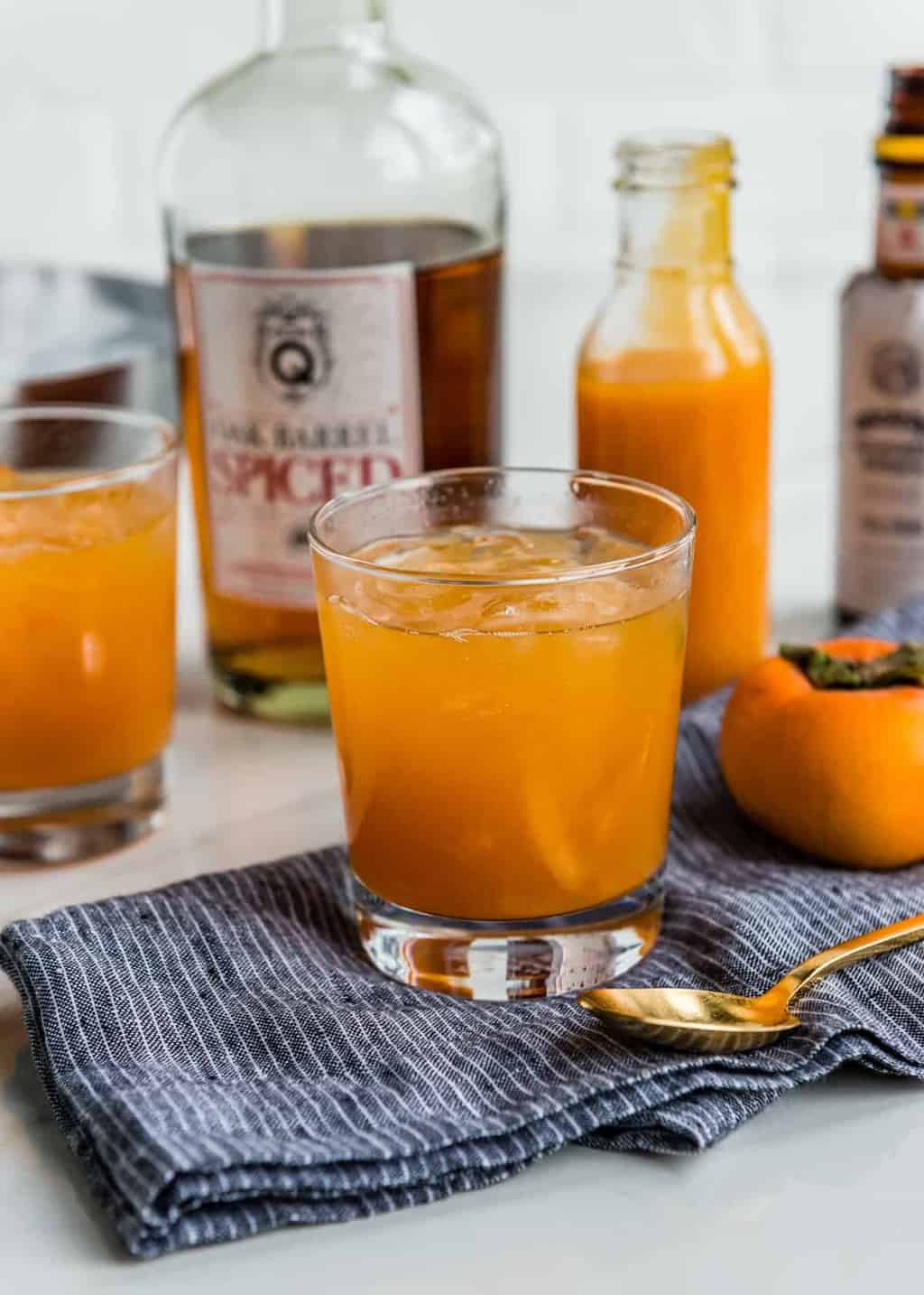 A Holiday Cocktail With a Twist Persimmon Spiced Rum Old