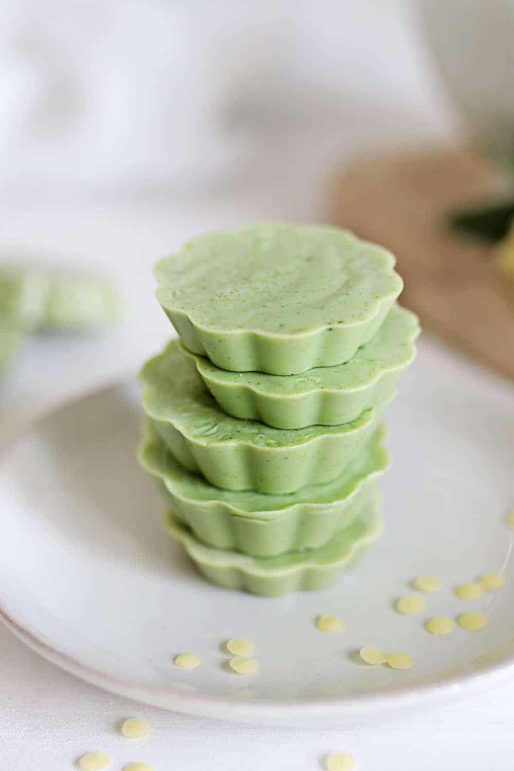 How to make bath melts with matcha