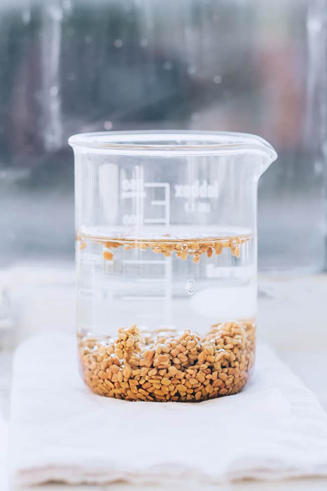 Soaking fenugreek seeds