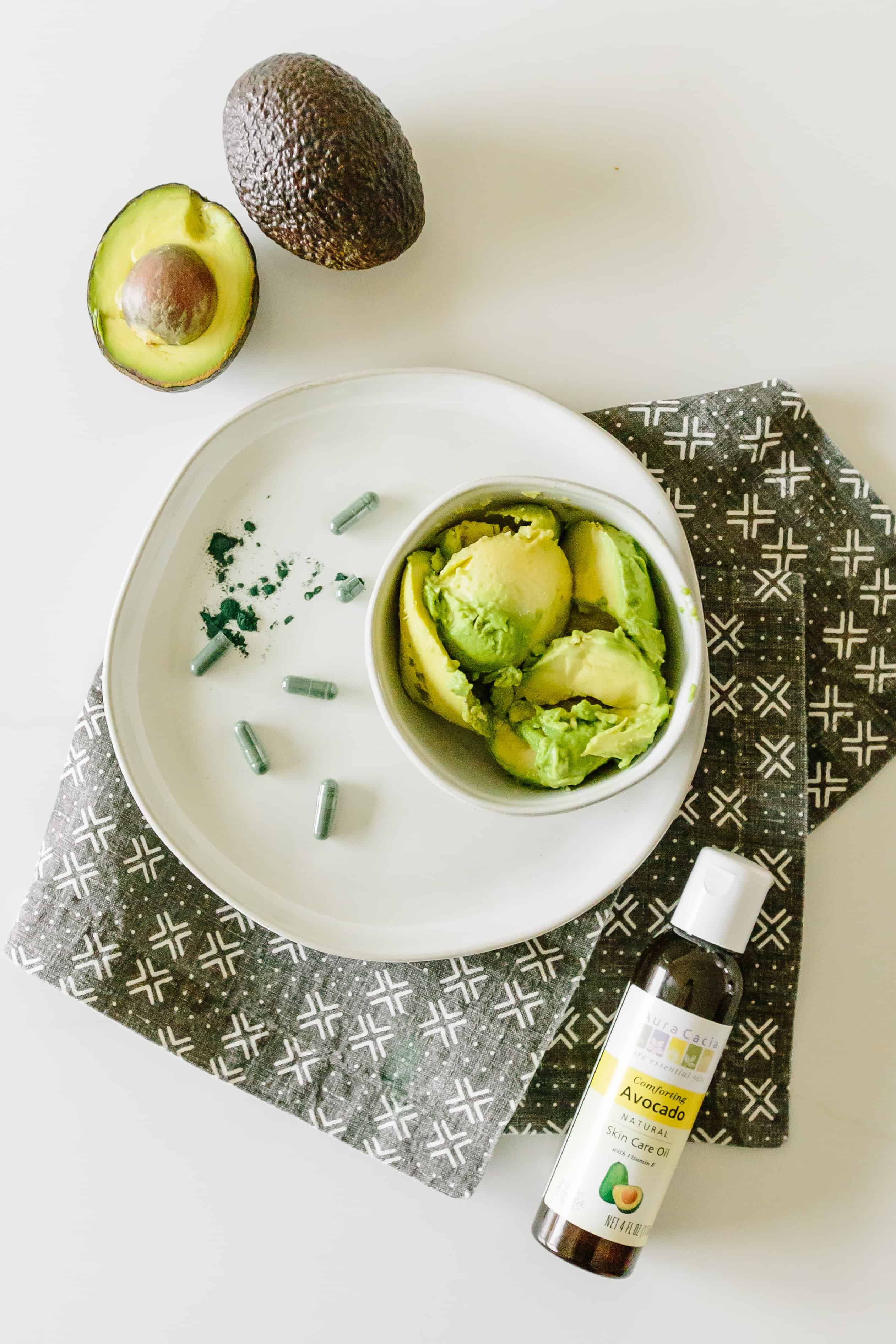 Avocado Face Mask with Spirulina