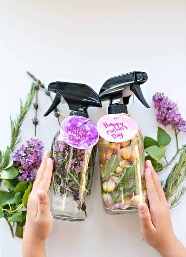 Kid-Made DIY Mother's Day Floral Herb Perfume from Hello, Wonderful