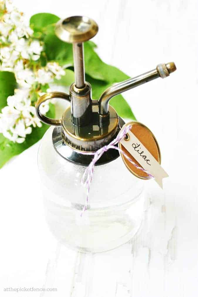 Homemade Lilac Scented Room Spray from At the Picket Fence